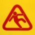 Знак Внимание мокрый пол AFC 342, желтый пластик