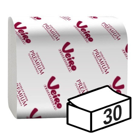 Туалетная бумага в пачках Veiro Premium, V, 250 л, 2 слоя